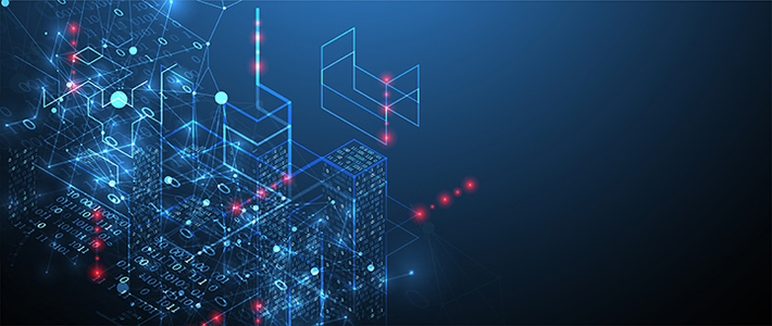 Isometric big data concept, database. Abstract technology backgr