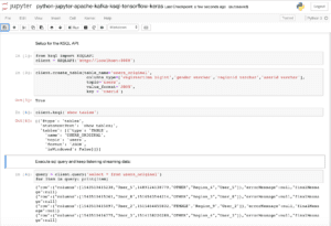 Apache Kafka + KSQL + Python + Jupyter Notebook