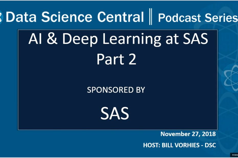 DSC Podcast Series: AI & Deep Learning at SAS Part 2 – Vimeo thumbnail