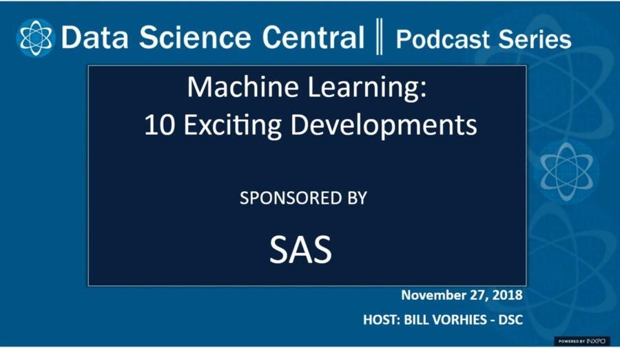 DSC Podcast Series: Machine Learning: 10 Exciting Developments – Vimeo thumbnail