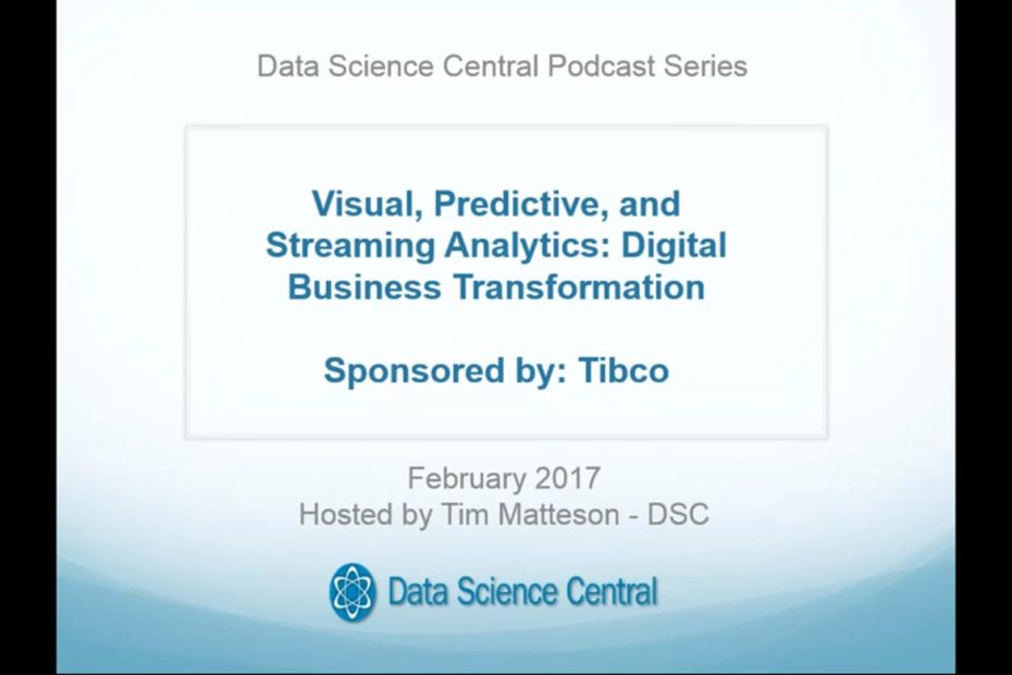 DSC Podcast Series: Visual, Predictive, and Streaming Analytics  Digital Business Transformation – Vimeo thumbnail