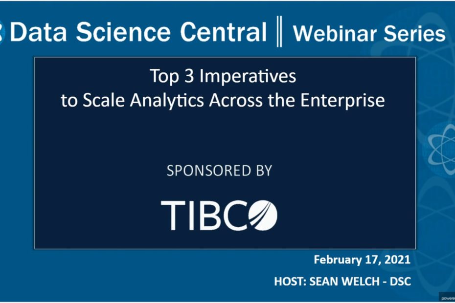 DSC Webinar Series: Top 3 Imperatives to Scale Analytics Across the Enterprise – Vimeo thumbnail