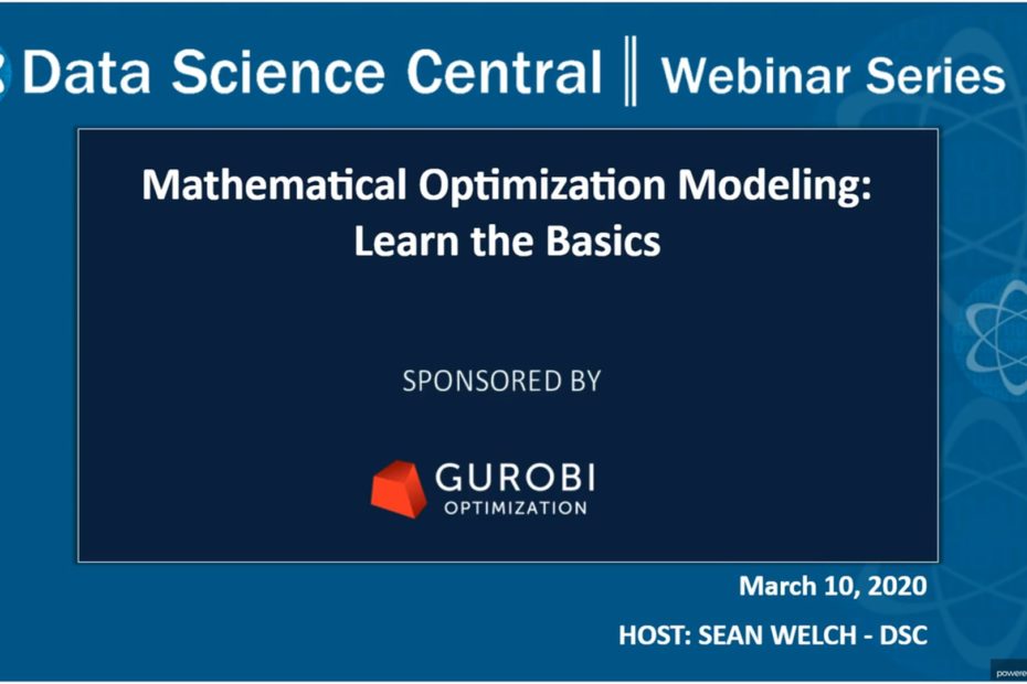 DSC Webinar Series: Mathematical Optimization Modeling: Learn the Basics – Vimeo thumbnail