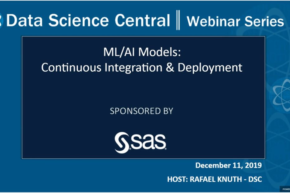 DSC Webinar Series: ML/AI Models: Continuous Integration & Deployment – Vimeo thumbnail