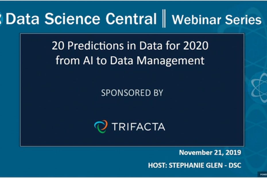 DSC Webinar Series: 20 Predictions for 2020 from AI to Data Management – Vimeo thumbnail