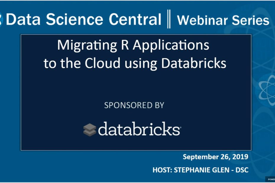 DSC Webinar Series: Migrating R Applications to the Cloud using Databricks – Vimeo thumbnail