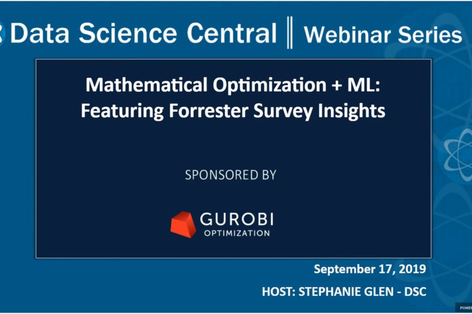 DSC Webinar Series: Mathematical Optimization + ML: Featuring Forrester Survey Insights – Vimeo thumbnail