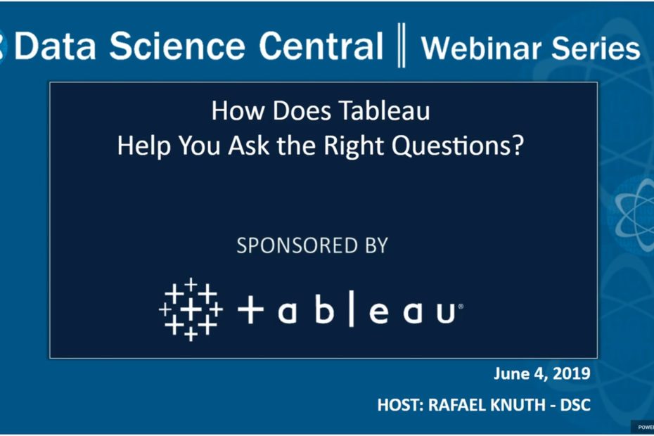 DSC Webinar Series: How Does Tableau Help You Ask the Right Questions? – Vimeo thumbnail