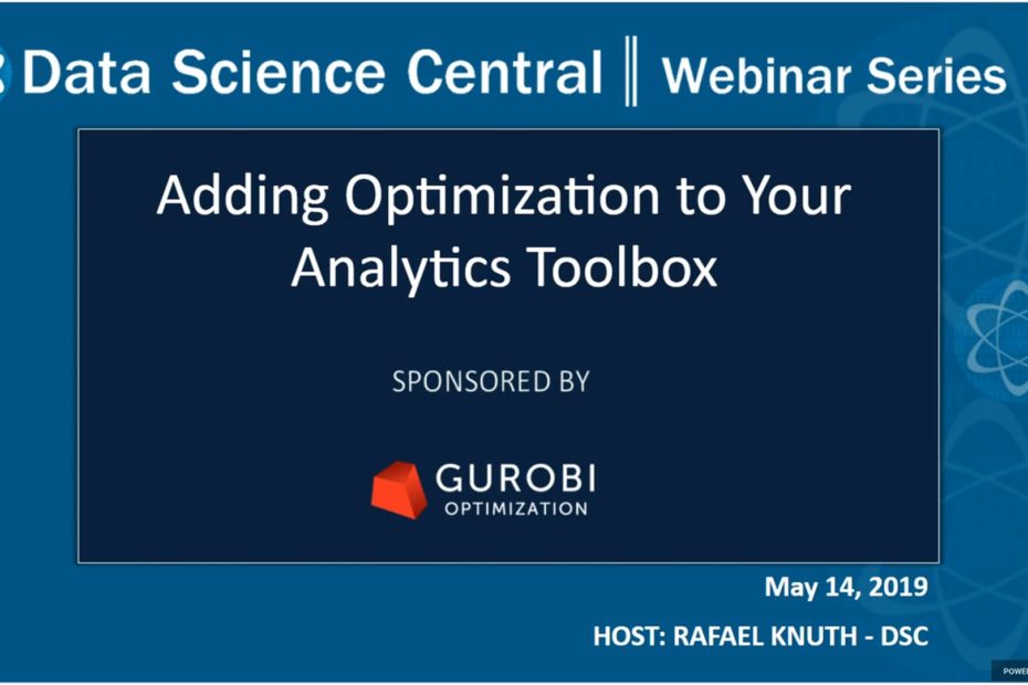 DSC Webinar Series: Adding Optimization to Your Analytics Toolbox – Vimeo thumbnail