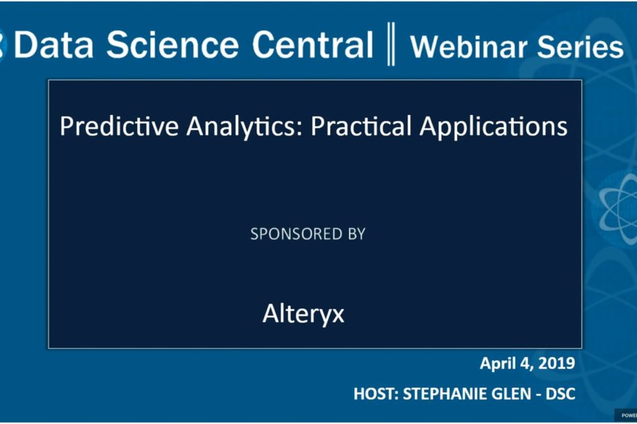 DSC Webinar Series: Predictive Analytics: Practical Applications – Vimeo thumbnail