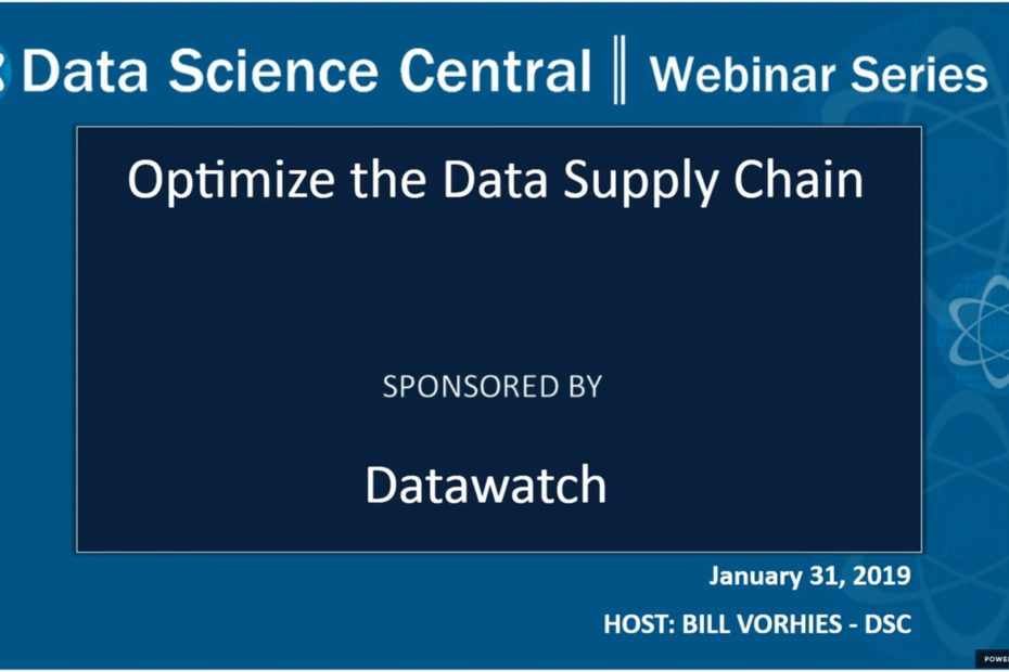 DSC Webinar Series: Optimize the Data Supply Chain – Vimeo thumbnail
