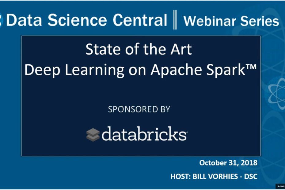DSC Webinar Series: State of the Art Deep Learning on Apache Spark™ – Vimeo thumbnail