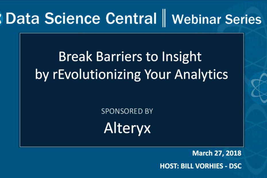 DSC Webinar Series: rEvolutionize Your Analytics: Break Barriers to Insight – Vimeo thumbnail