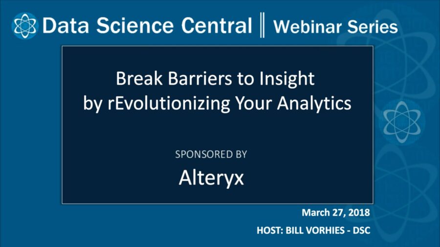 DSC Webinar Series: rEvolutionize Your Analytics: Break Barriers to Insight – Vimeo thumbnail