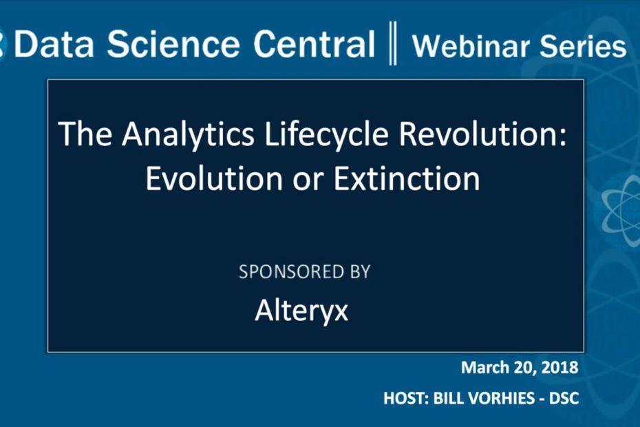 DSC Webinar Series: The Analytics Lifecycle Revolution: Evolution or Extinction – Vimeo thumbnail