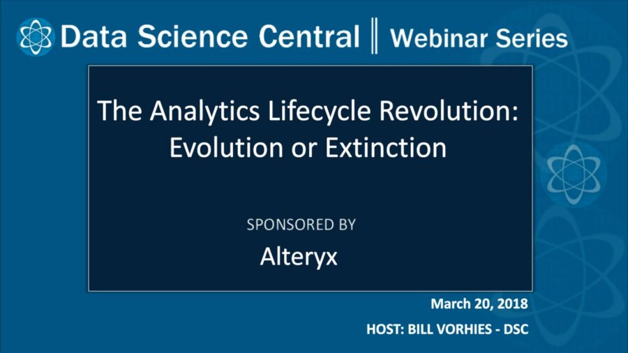 DSC Webinar Series: The Analytics Lifecycle Revolution: Evolution or Extinction – Vimeo thumbnail