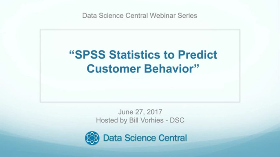 DSC Webinar Series: SPSS Statistics to Predict Customer Behavior – Vimeo thumbnail