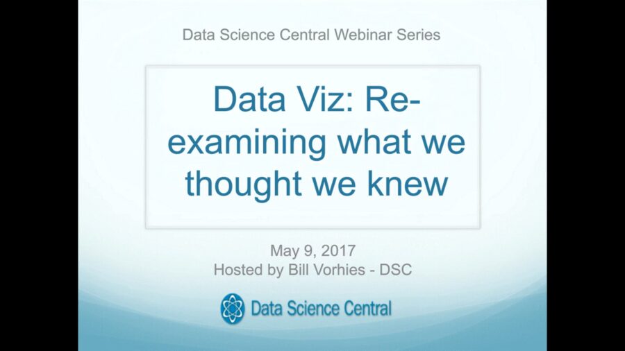 DSC Webinar Series: Data Viz: Re-examining what we thought we knew – Vimeo thumbnail