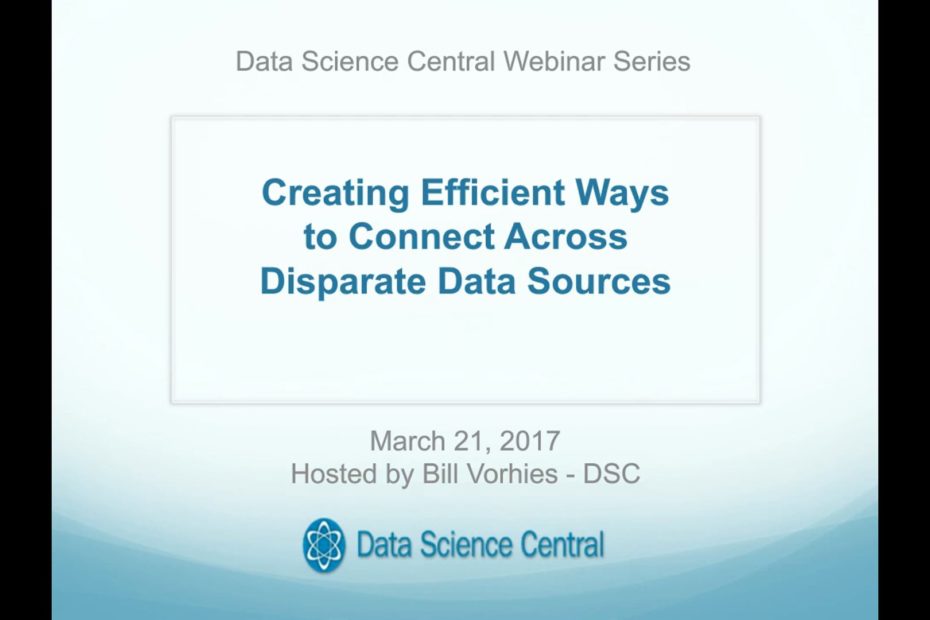 DSC Webinar Series: Creating Efficient Ways to Connect Across Disparate Data Sources – Vimeo thumbnail
