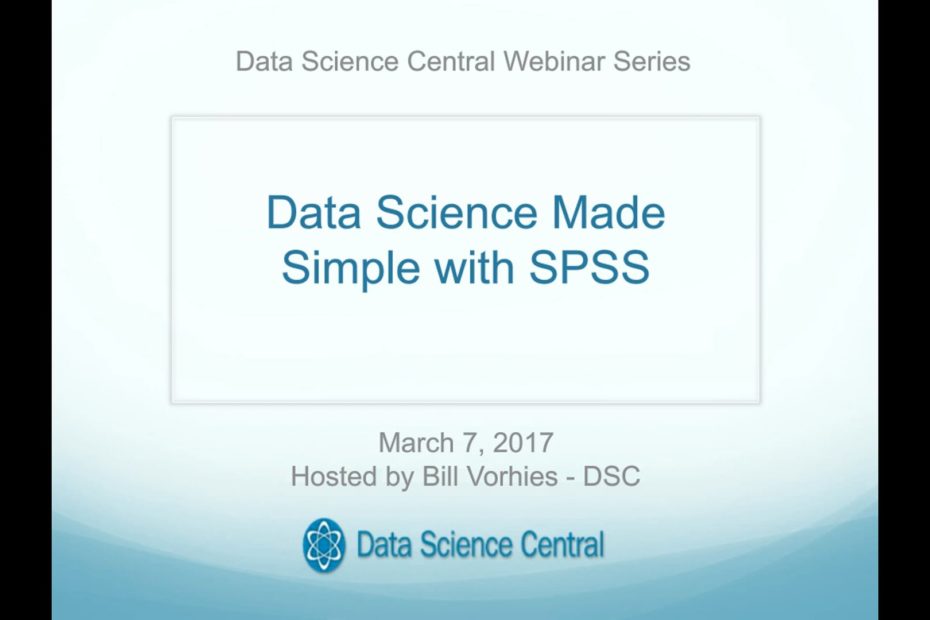 DSC Webinar Series: Data Science Made Simple with SPSS – Vimeo thumbnail