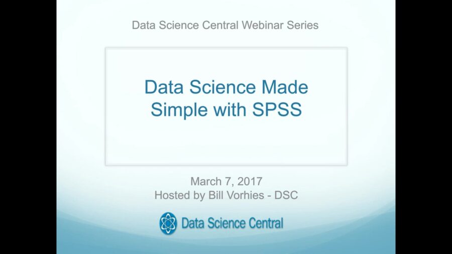 DSC Webinar Series: Data Science Made Simple with SPSS – Vimeo thumbnail