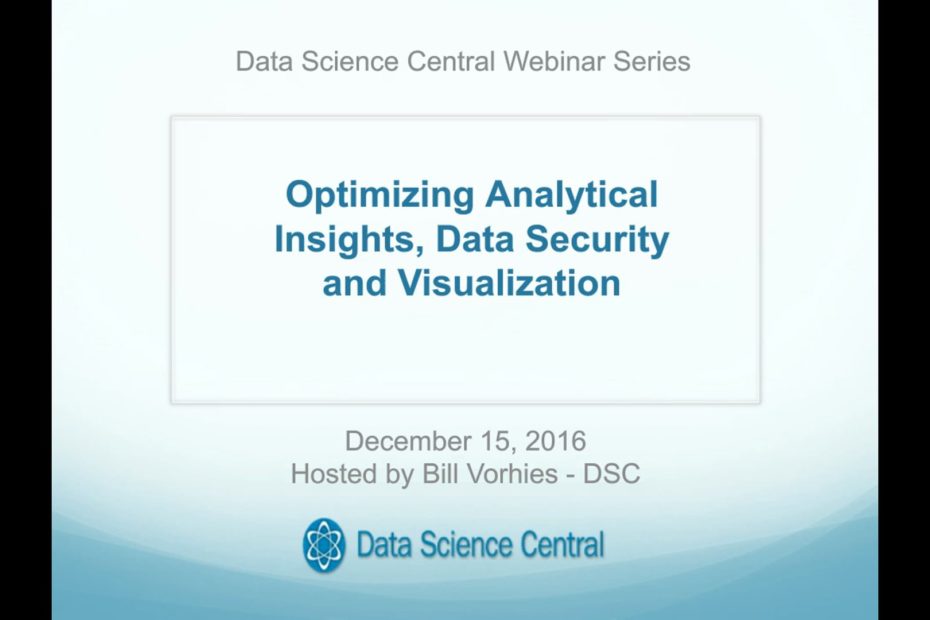 DSC Webinar Series: Optimizing Analytical Insights, Data Security and Visualization – Vimeo thumbnail