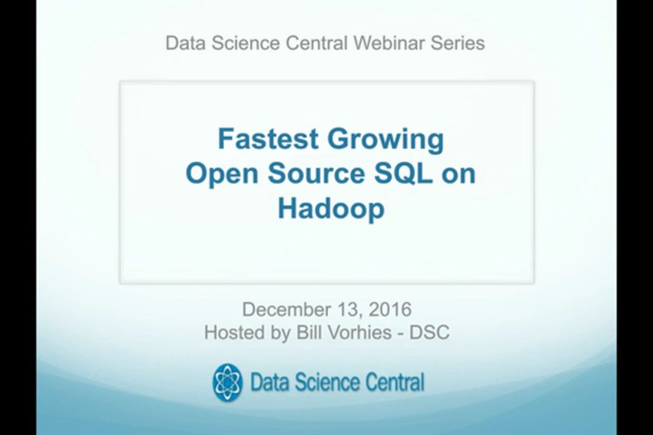DSC Webinar Series: Fastest Growing Open Source SQL on Hadoop – Vimeo thumbnail
