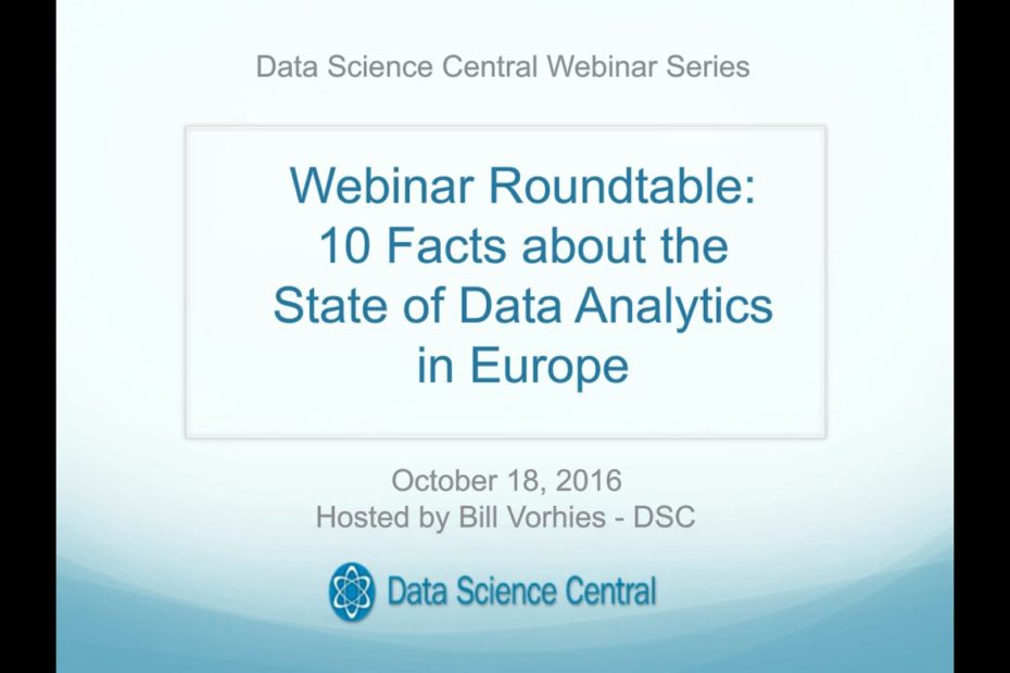 DSC Webinar Series: Open Roundtable: 10 Facts about the State of Data Analytics in Europe – Vimeo thumbnail