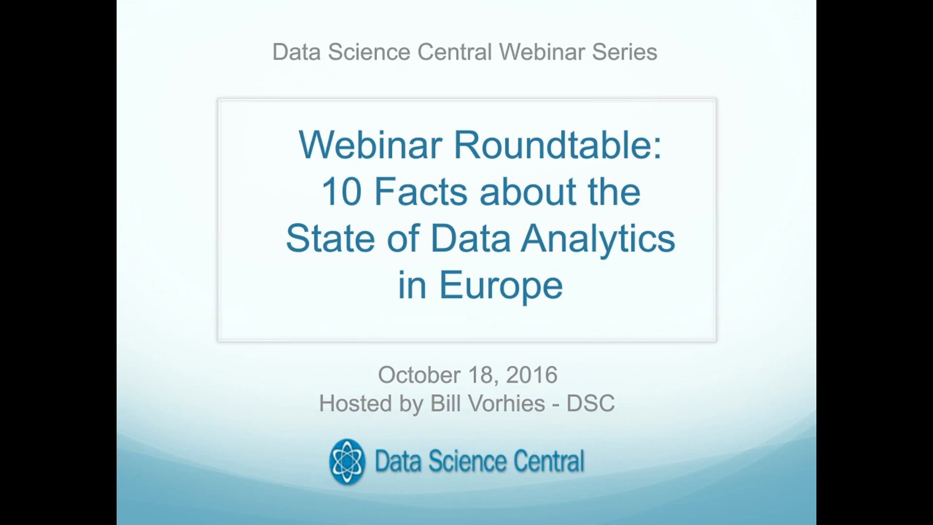 DSC Webinar Series: Open Roundtable: 10 Facts about the State of Data Analytics in Europe – Vimeo thumbnail