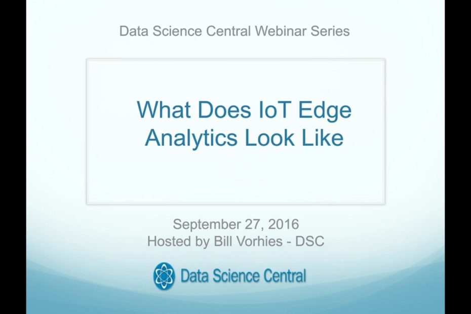 DSC Webinar Series: What does IoT Edge Analytics look like? – Vimeo thumbnail