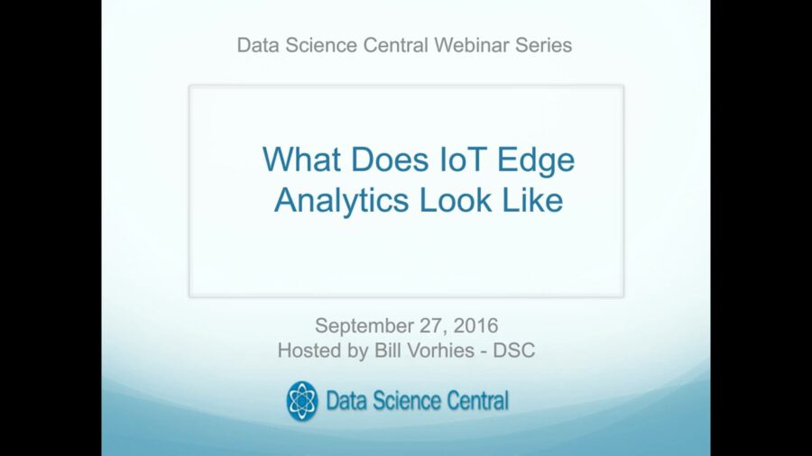 DSC Webinar Series: What does IoT Edge Analytics look like? – Vimeo thumbnail