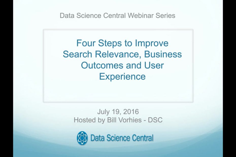 DSC Webinar Series: 4 Steps to improve your Search Technology and Boost Sales, BI and User Experience – Vimeo thumbnail