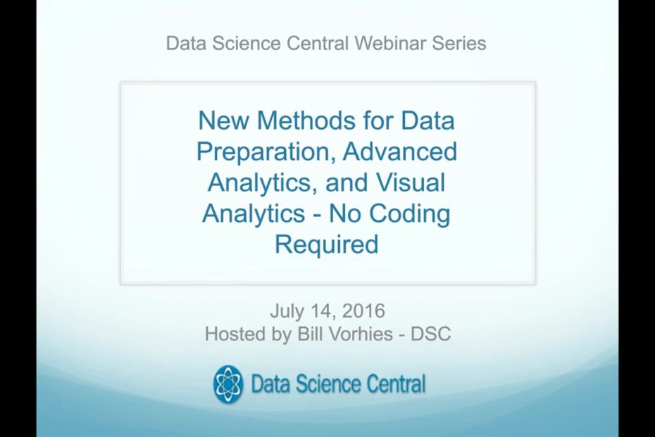 DSC Webinar Series: New Methods for Data Preparation, Advanced Analytics, and Visual Analytics – Vimeo thumbnail