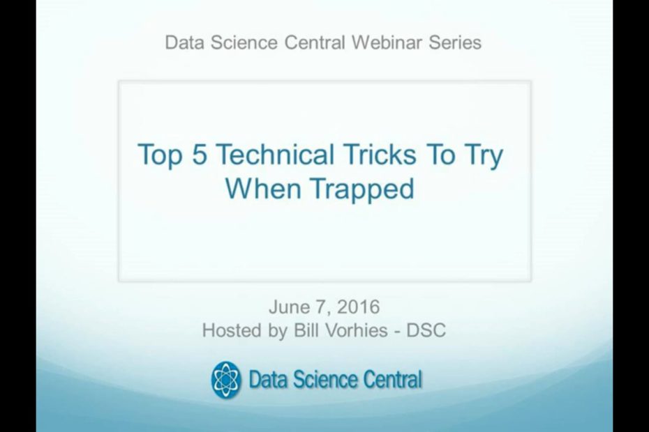 DSC Webinar Series: Top Five Technical Tricks to Try when Trapped – Vimeo thumbnail