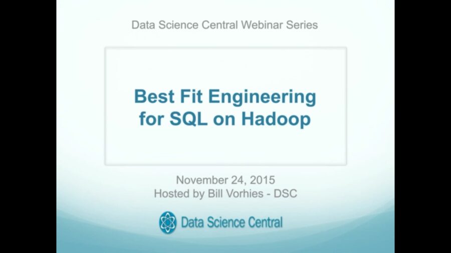 DSC Webinar Series: Best Fit Engineering for SQL on Hadoop – Vimeo thumbnail