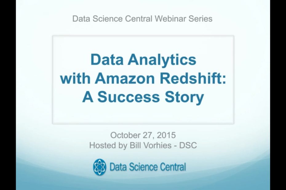 DSC Webinar Series: Data Analytics with Amazon Redshift: A Success Story – Vimeo thumbnail