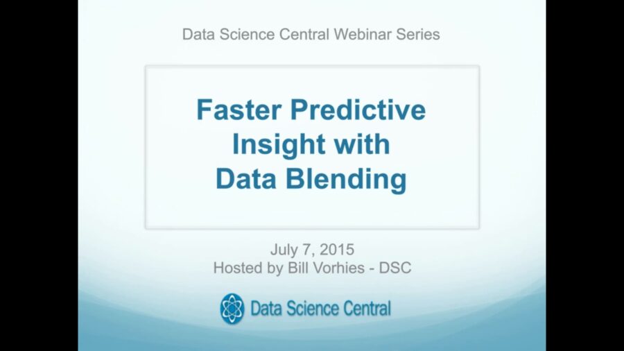 DSC Webinar Series: Faster Predictive Insight with Data Blending – Vimeo thumbnail