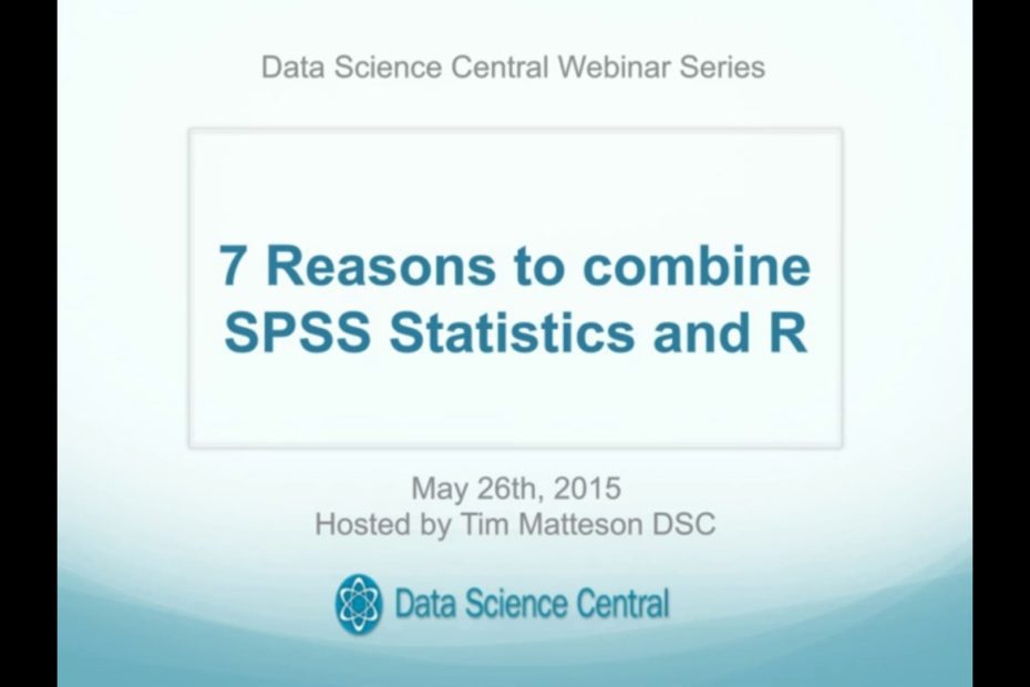 DSC Webinar Series: 7 Reasons to combine SPSS Statistics and R” – Vimeo thumbnail