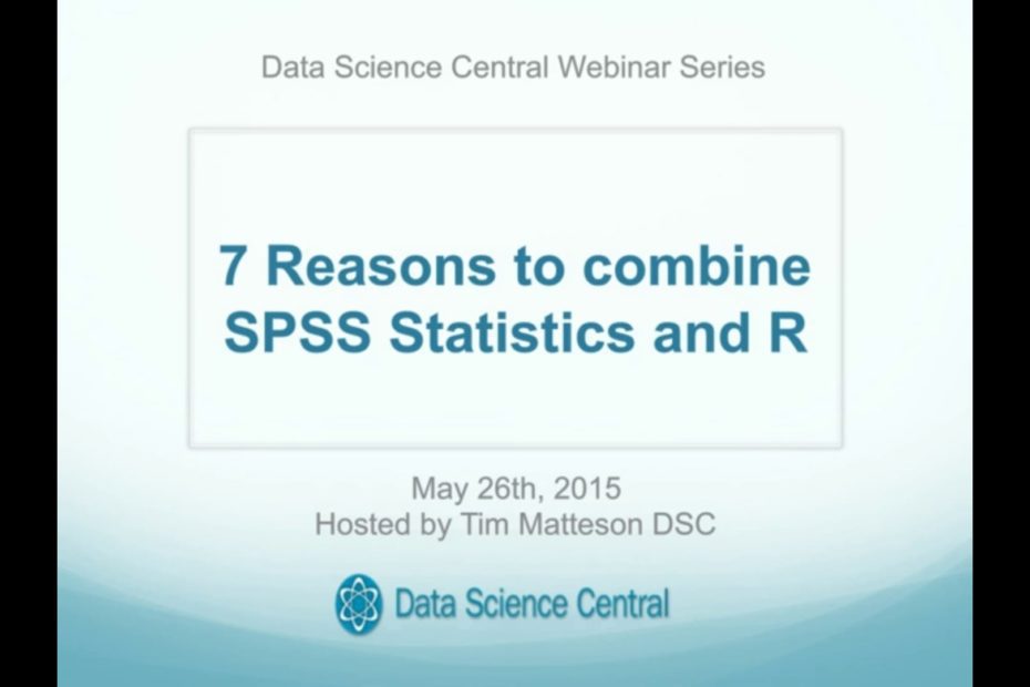 DSC Webinar Series: 7 Reasons to combine SPSS Statistics and R” – Vimeo thumbnail