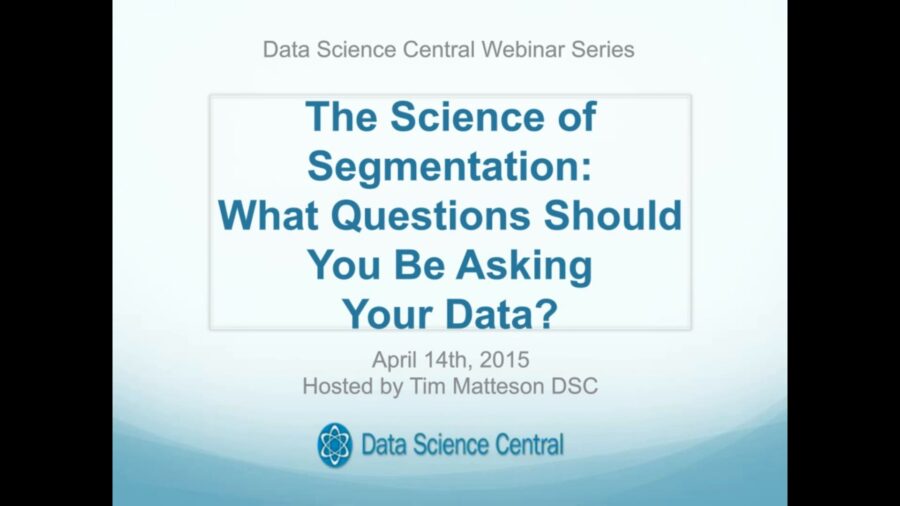 The Science of Segmentation:  What Questions Should You Be Asking Your Data? – Vimeo thumbnail