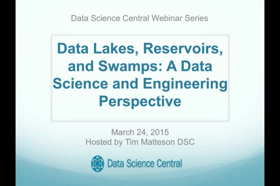 DSC Webinar Series: Data Lakes, Reservoirs, and Swamps: A Data Science and Engineering Perspective – Vimeo thumbnail