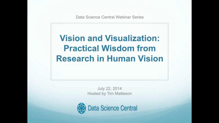 DSC Webinar Series: Vision and Visualization: Practical Wisdom from Research in Human Vision 7.22.2014 – Vimeo thumbnail
