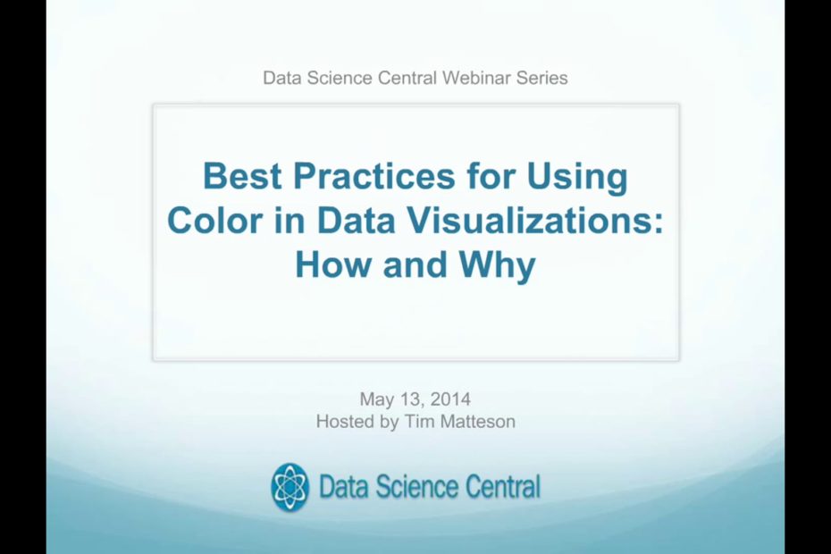 DSC Webinar Series: Best Practices for Using Color in Data isualizations: How and Why 5.13.2014 – Vimeo thumbnail
