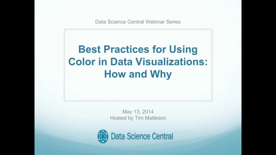 DSC Webinar Series: Best Practices for Using Color in Data isualizations: How and Why 5.13.2014 – Vimeo thumbnail