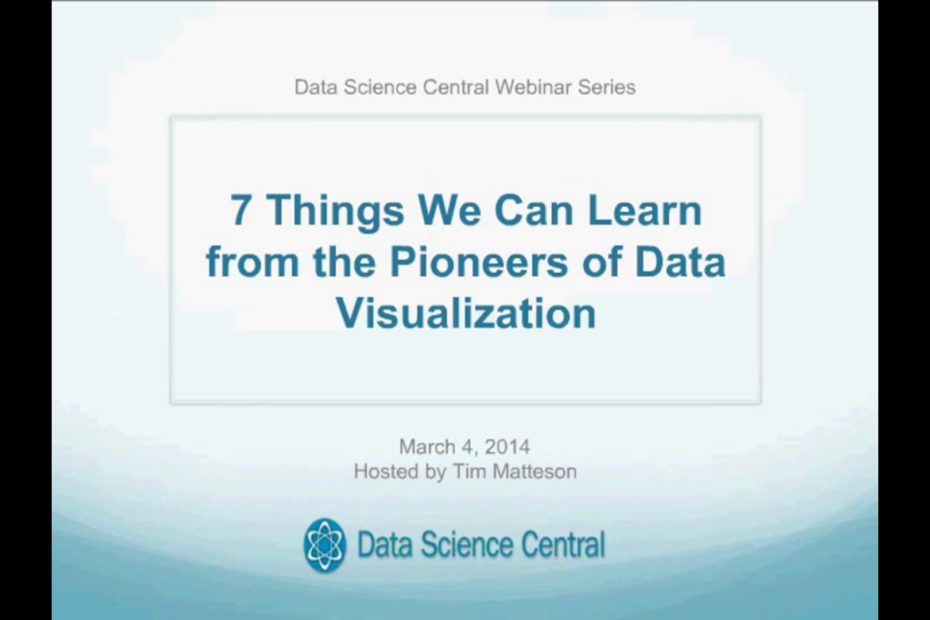 DSC Webinar Series: 7 Things We Can Learn from the Pioneers of Data Visualization 3.4.2014 – Vimeo thumbnail