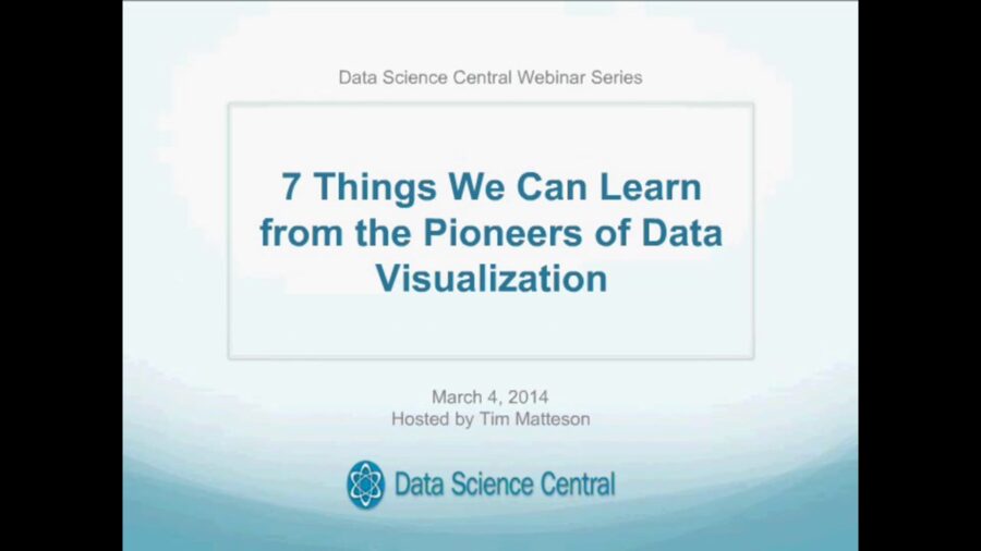 DSC Webinar Series: 7 Things We Can Learn from the Pioneers of Data Visualization 3.4.2014 – Vimeo thumbnail