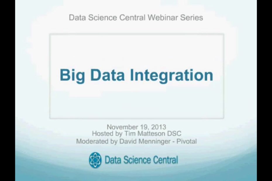 DSC Webinar Series: Big Data Integration 11.19.2013 – Vimeo thumbnail