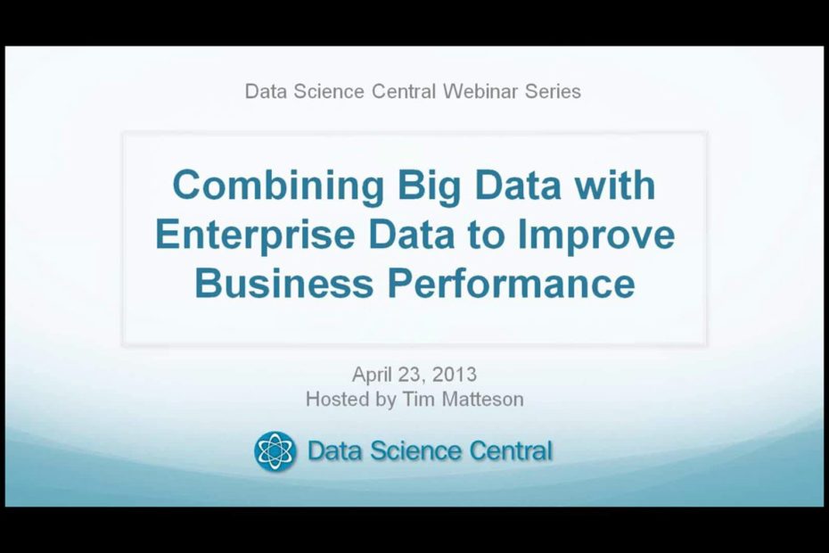 Combining Big Data with Enterprise Data to Improve Business Performance – Vimeo thumbnail