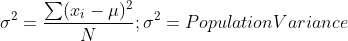 population variance formula