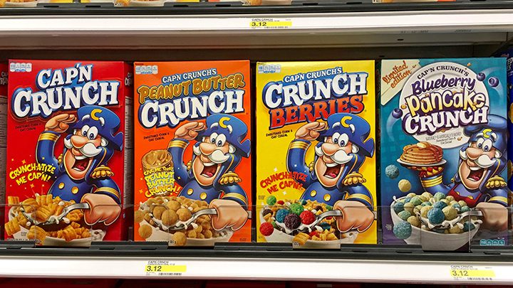 Alameda, CA – July 21, 2017: Grocery store shelf with Captain Cr